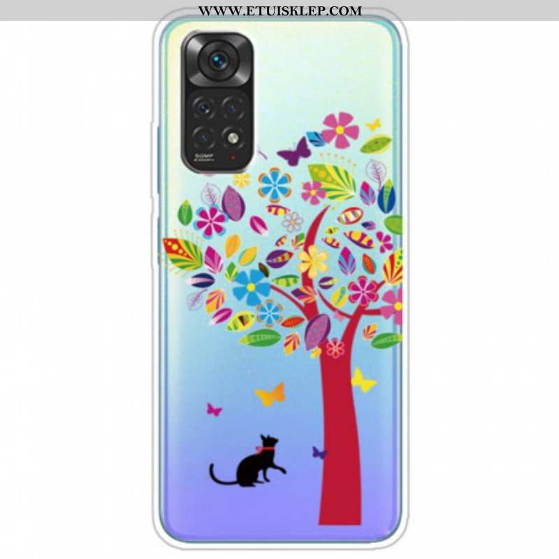 Etui do Xiaomi Redmi Note 11 / 11S Kot Pod Kolorowym Drzewem